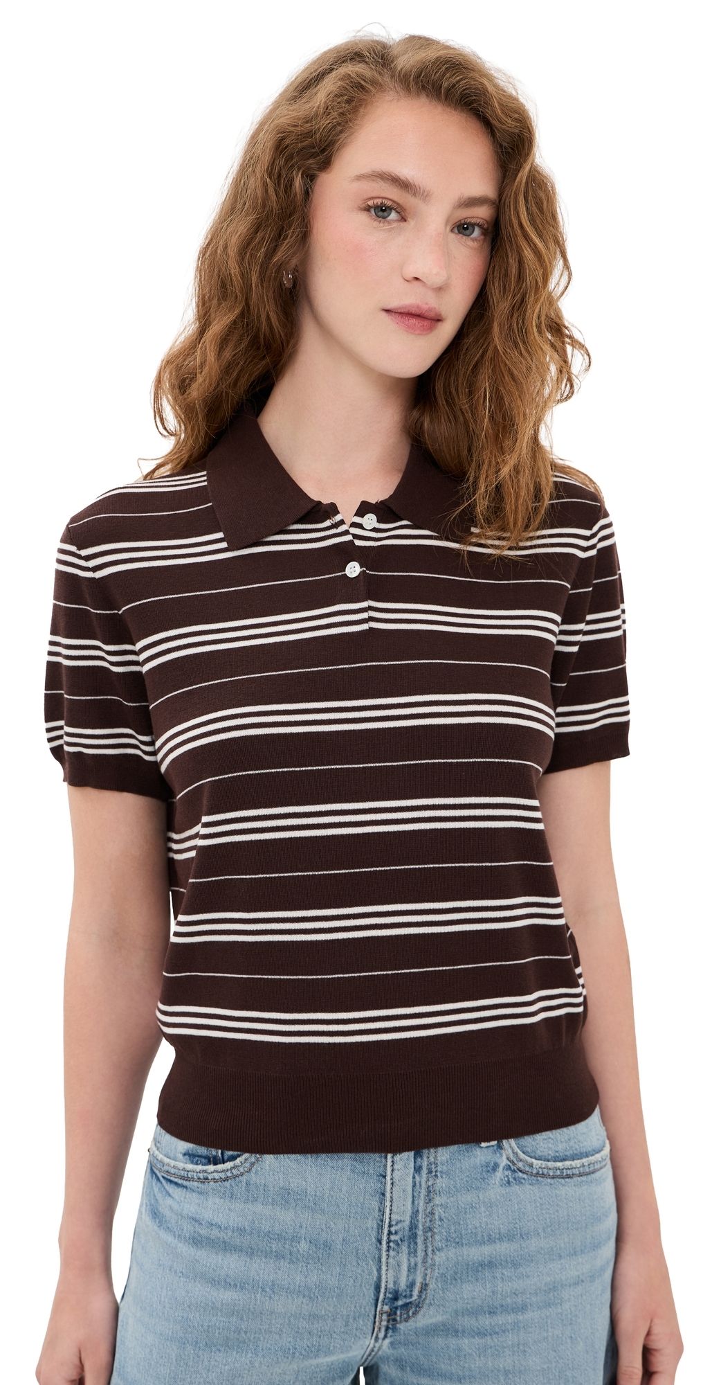 o. p.t Tate Top Coffee Stripe L