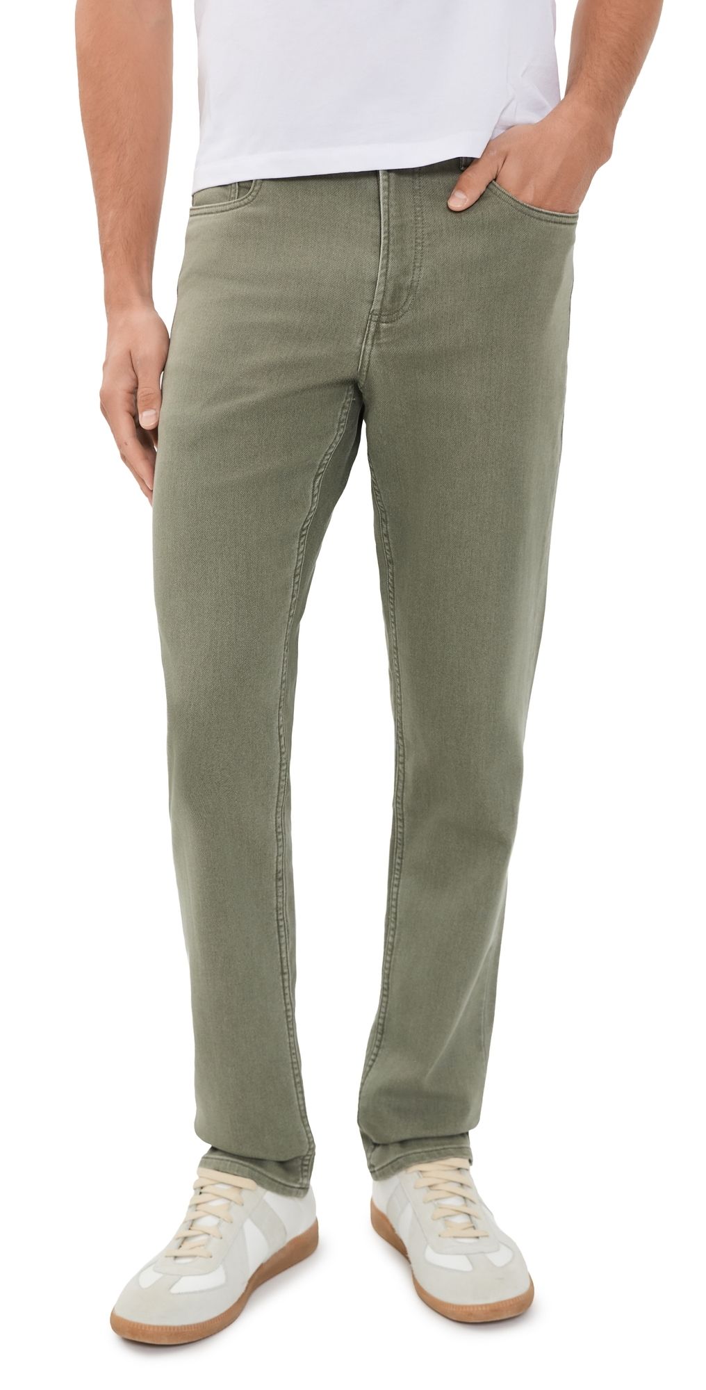 Faherty Stretch Terry 5-Pocket Pants Island Olive 31X32