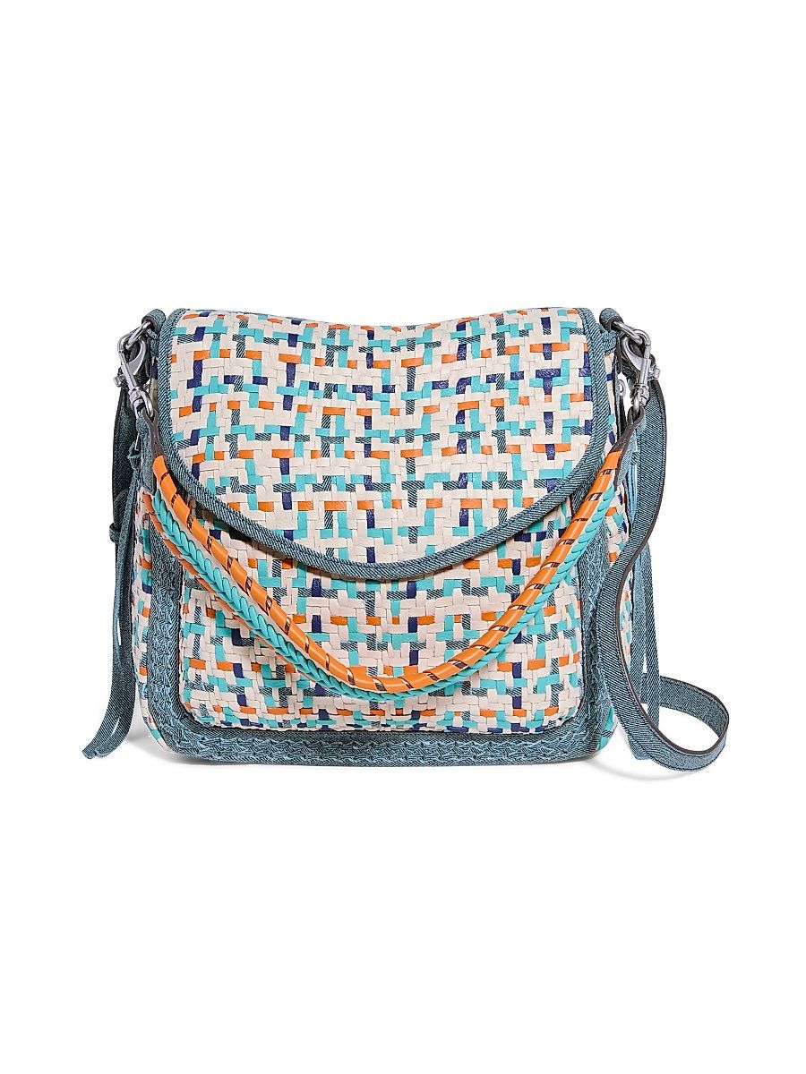 Women's All For Love Woven Zip Top Convertible Shoulder Bag - Multicolored