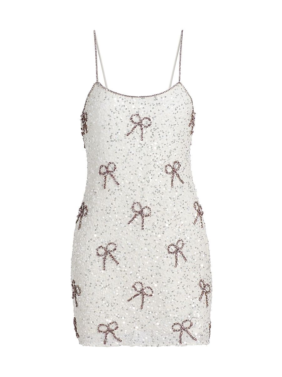 Women's Windson Sequin-Embellished Minidress - Pearlescent Pink - Size 8