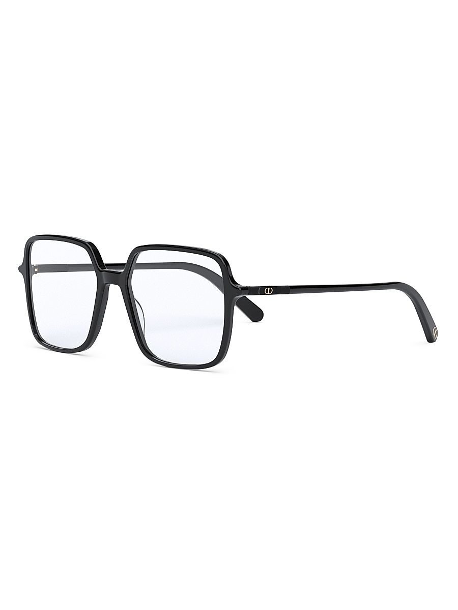 Women's Minicdo S2i 48MM Square Eyeglasses - Clear Black