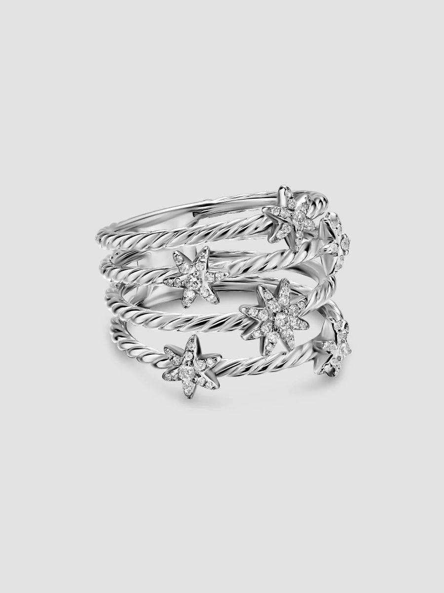 David Yurman Women's Petite Starburst Multi Row Ring in Sterling Silver - Silver - Size 7