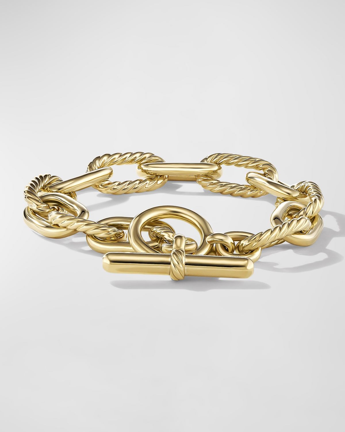 11mm DY Madison Toggle Chain Bracelet in 18K Gold