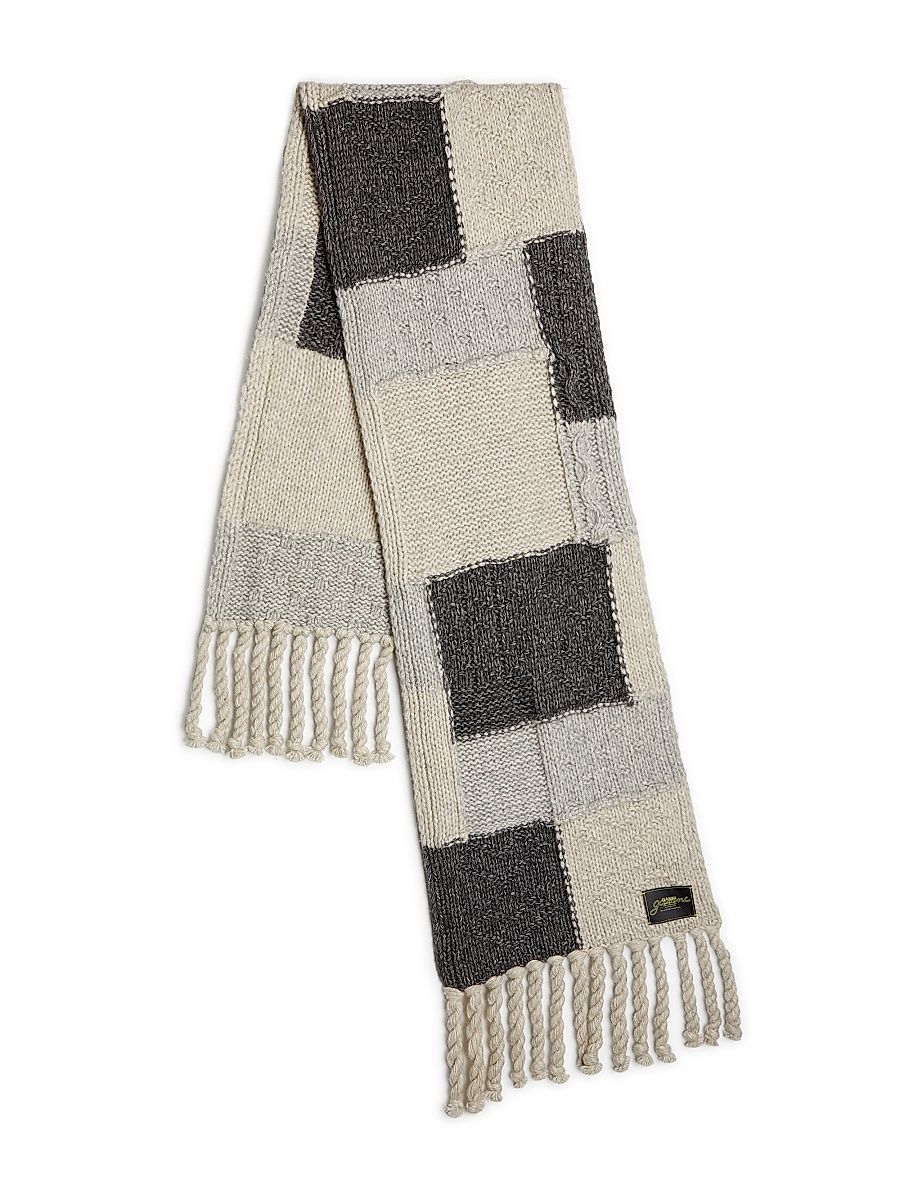 Women's Colorblocked Wool-Cotton Scarf - Multicolour