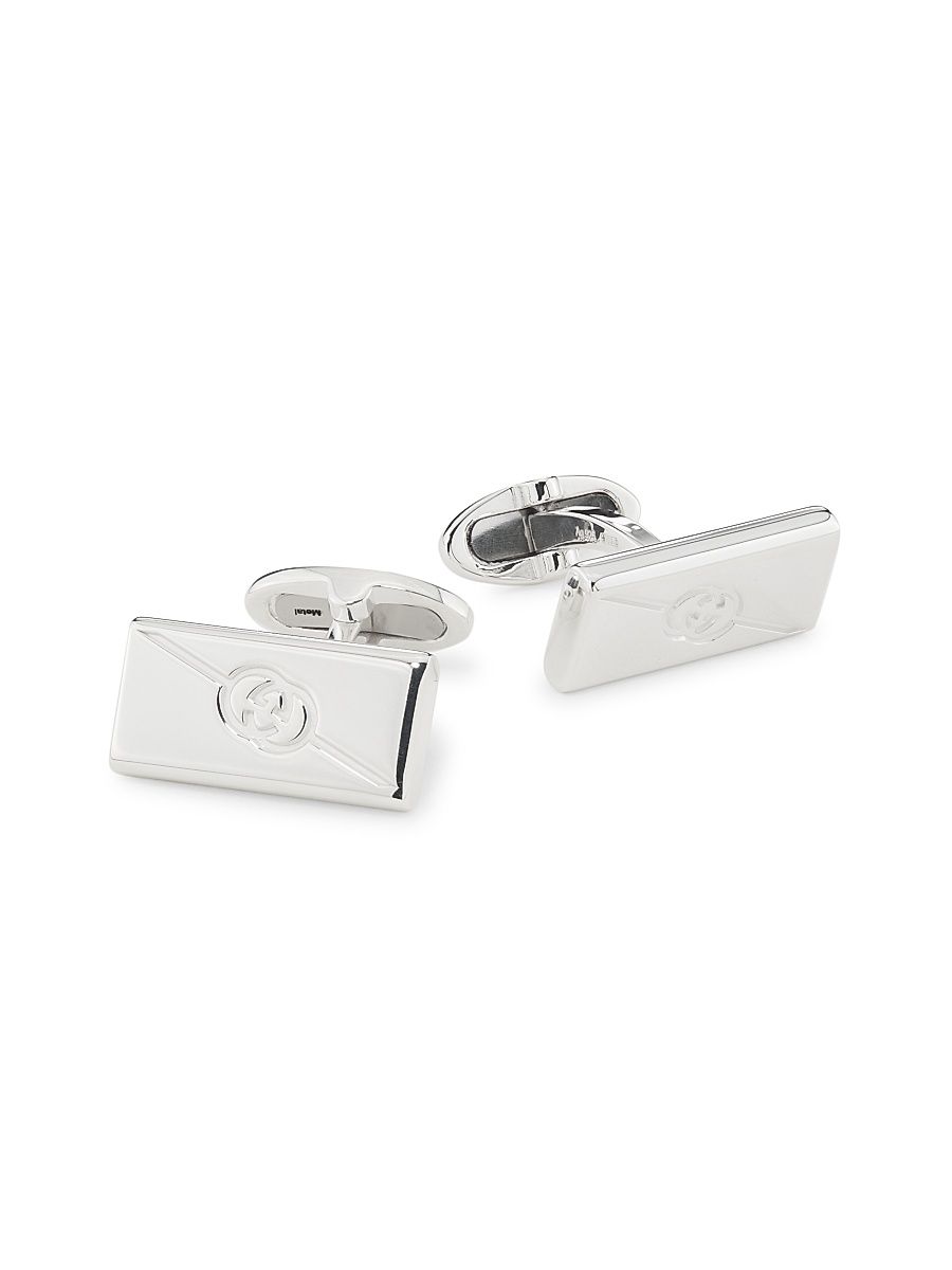 Men's Gucci Tag Cufflinks - Silver