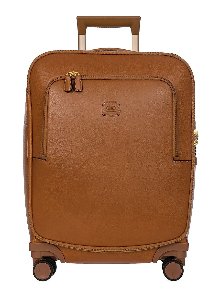 Bric's Life Pelle 21" Compound Spin Suitcase - Cognac