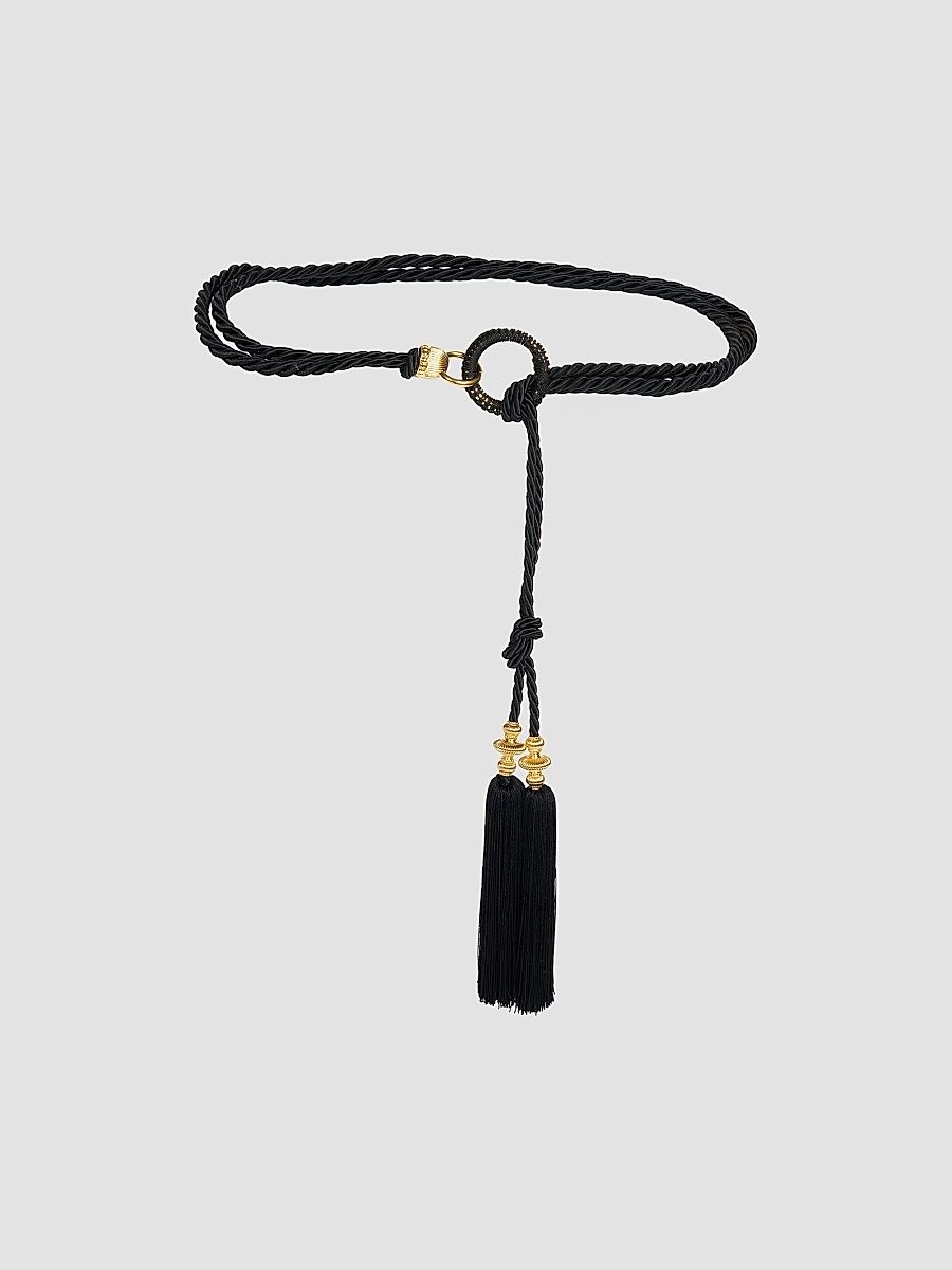 Balmain Women's Rope Tie Belt - Noir