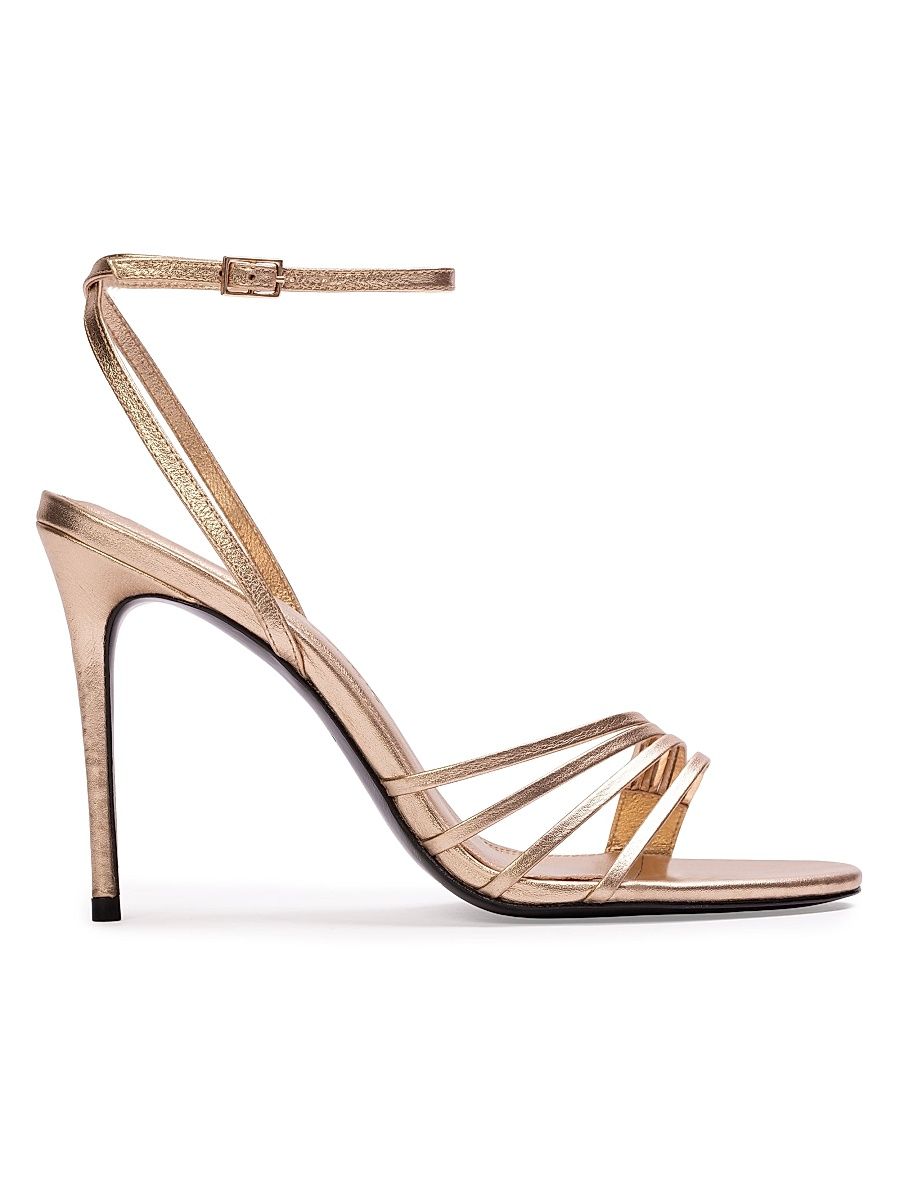Women's Ella 100MM Metallic Sandals - Gold Metallic - Size 12