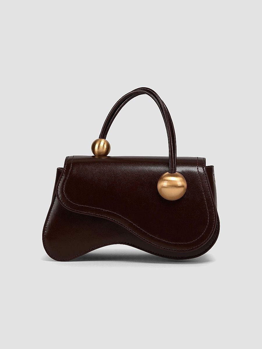 Cult Gaia Women's Kazia Leather Top Handle Bag - Espresso