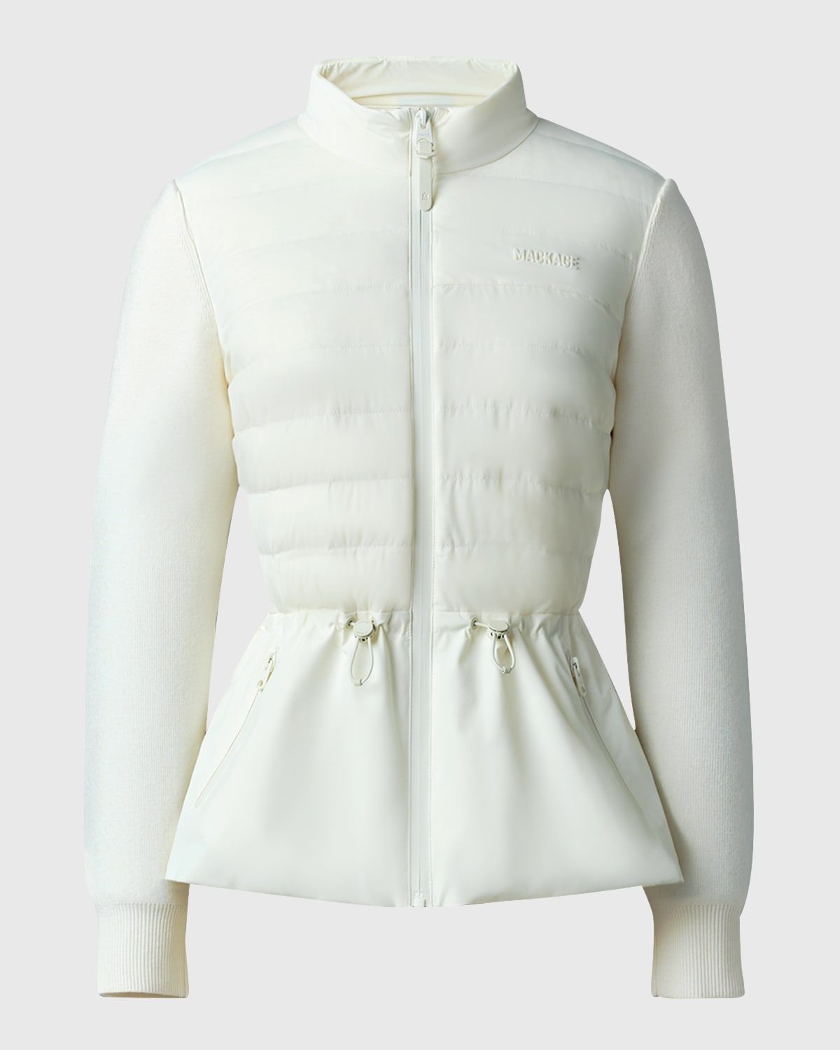 Laika Hybrid Down Peplum-Hem Jacket