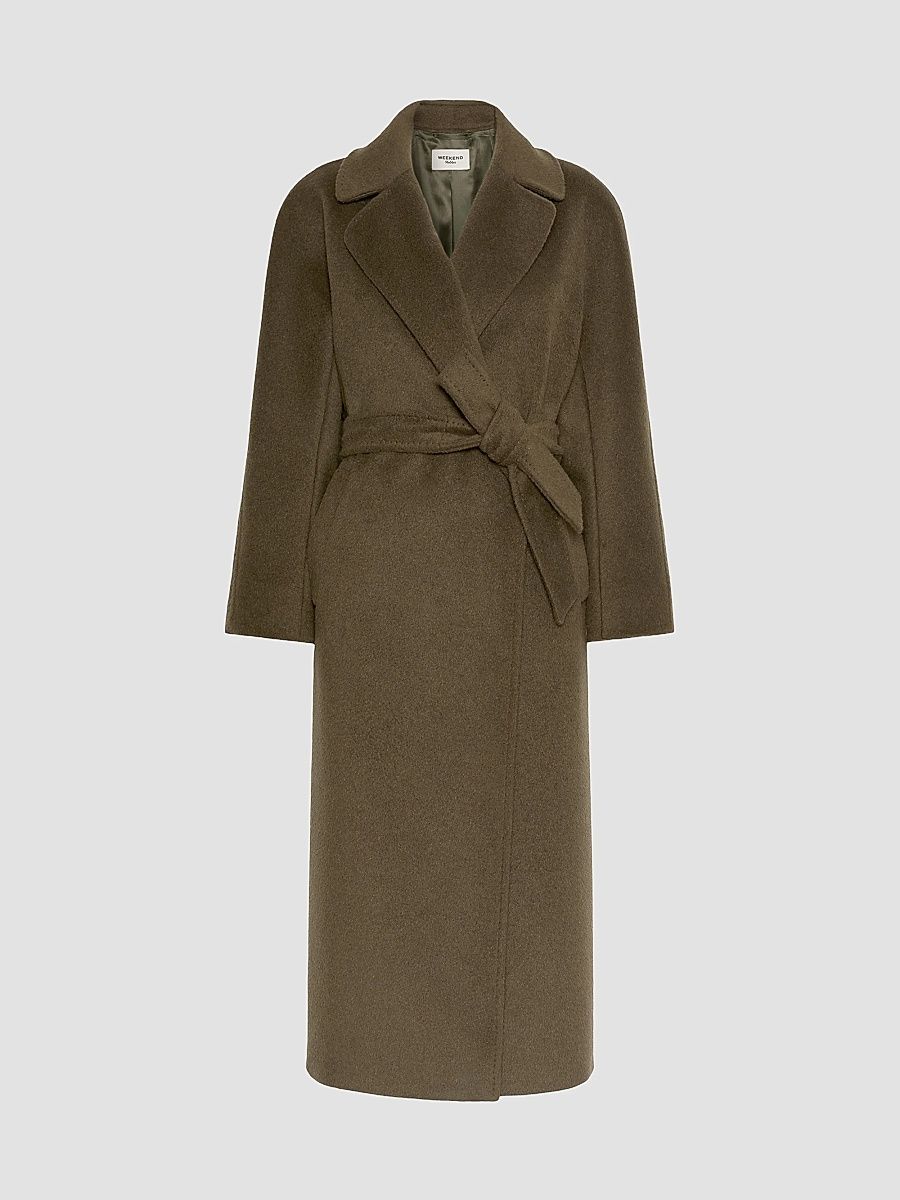 Women's Wool and Alpaca Teddy Coat - Kakhi - Size 14