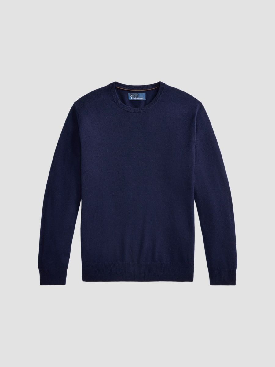 Polo Ralph Lauren Men's Cashmere Crewneck Sweater - Hunter Navy - Size XXL