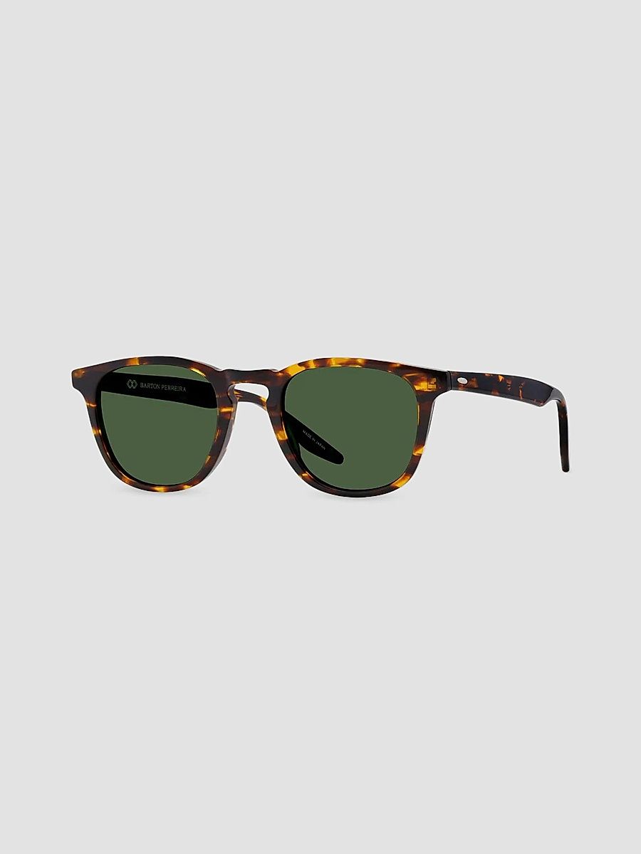 Barton Perreira Men's Dino 50MM Round Sunglasses - Classic Tortoise Viridian