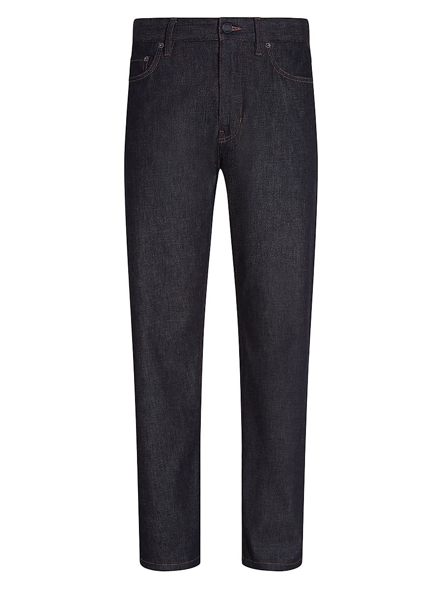 Men's Stretch Cotton and Cashmere Roccia Jeans - Blue - Size 36