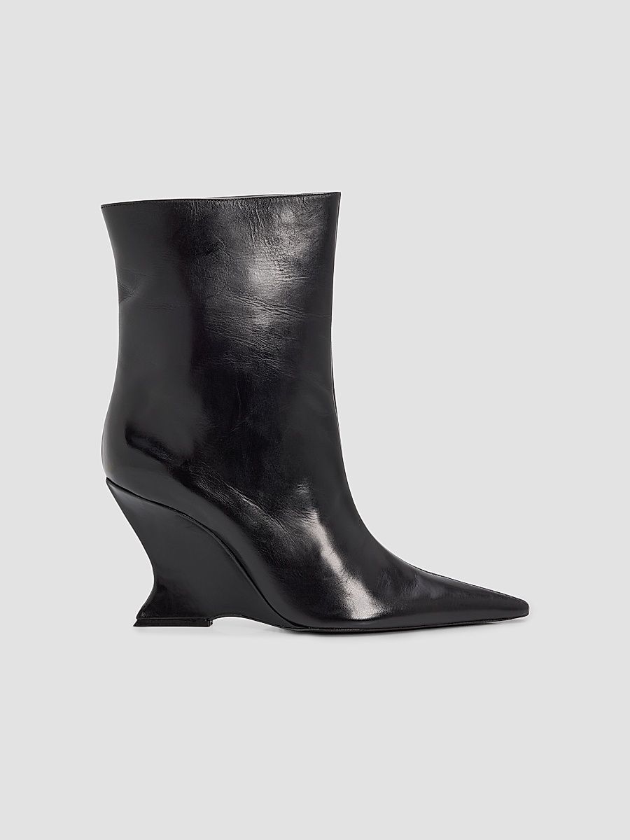 Women's Siena 115MM Leather Booties - Black - Size 9