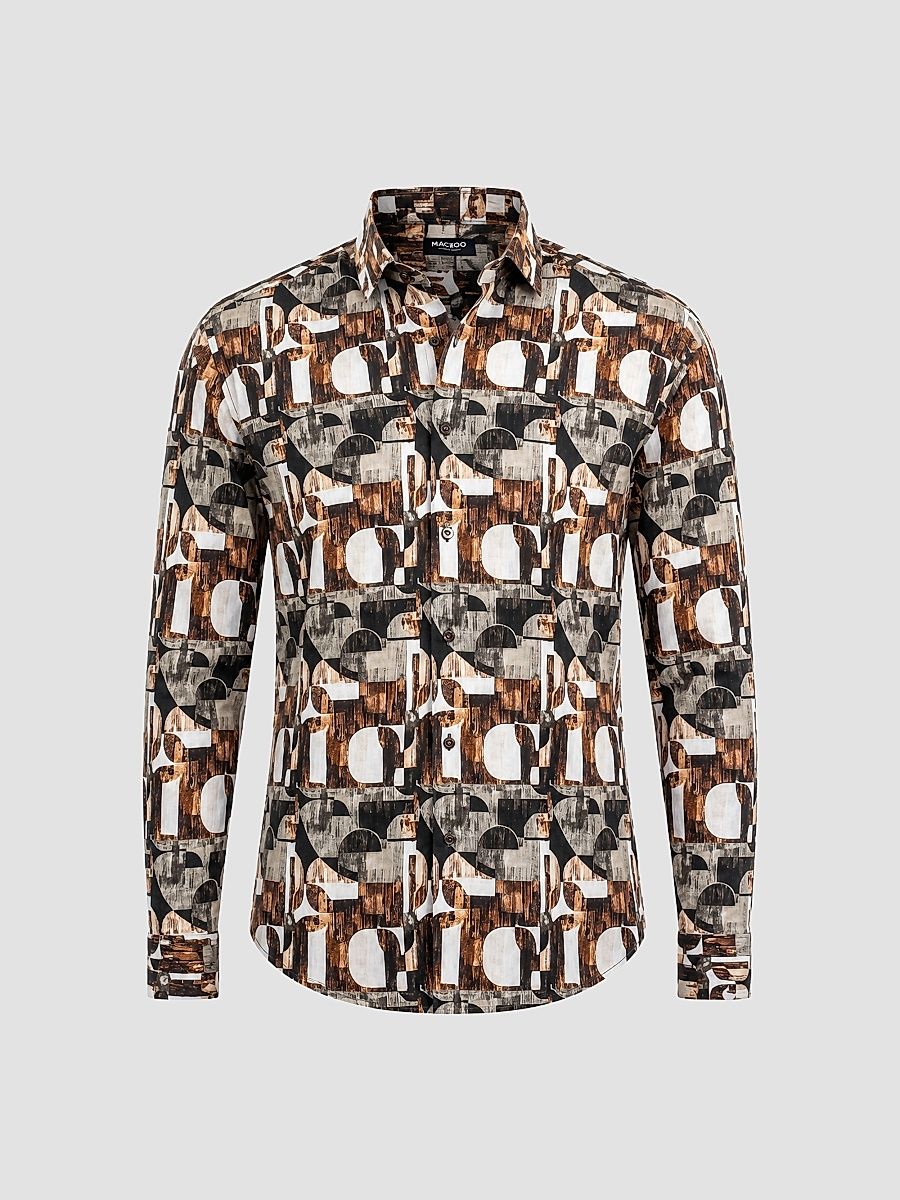 Men's Fibonacci Woven Shirt - Multicolored - Size XXXL