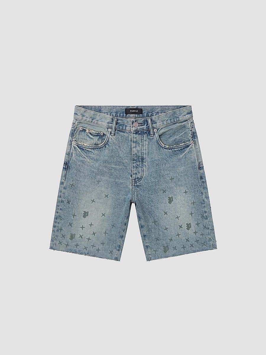 Men's Mono Stars Tuffetage Denim Shorts - Light Indigo - Size 29