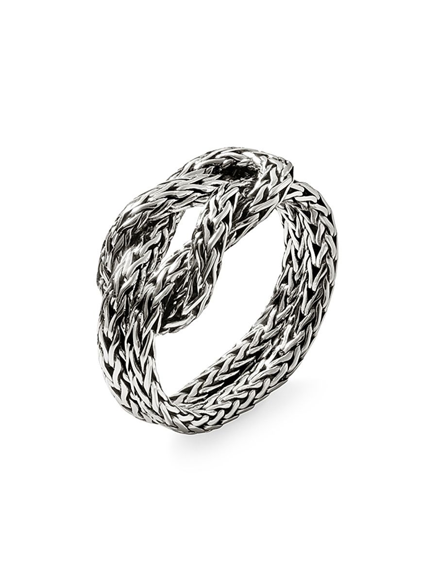 Love Knot Sterling Silver Ring - Silver - Size 10