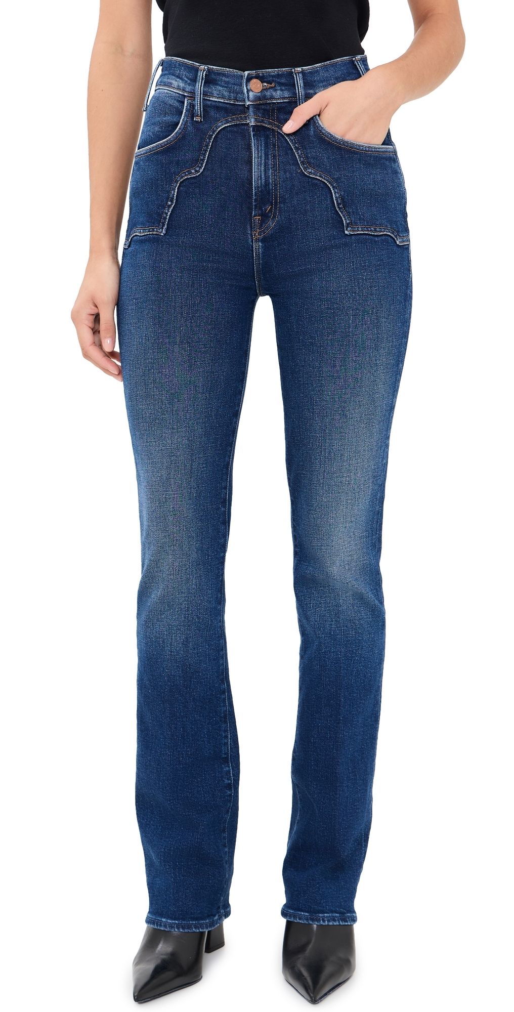MOTHER The Buckle Bunny Hustler Skimp Jeans Cosmic Cowgirl 29
