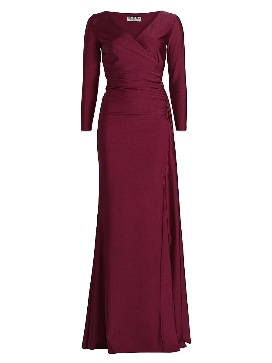 Women's Koly Stretch-Jersey Gown - Garnet - Size 8