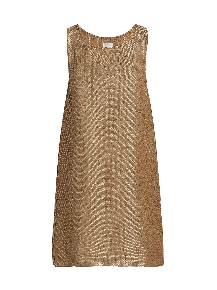 Women's Stella Sleeveless Linen-Blend Minidress - Honey - Size XL