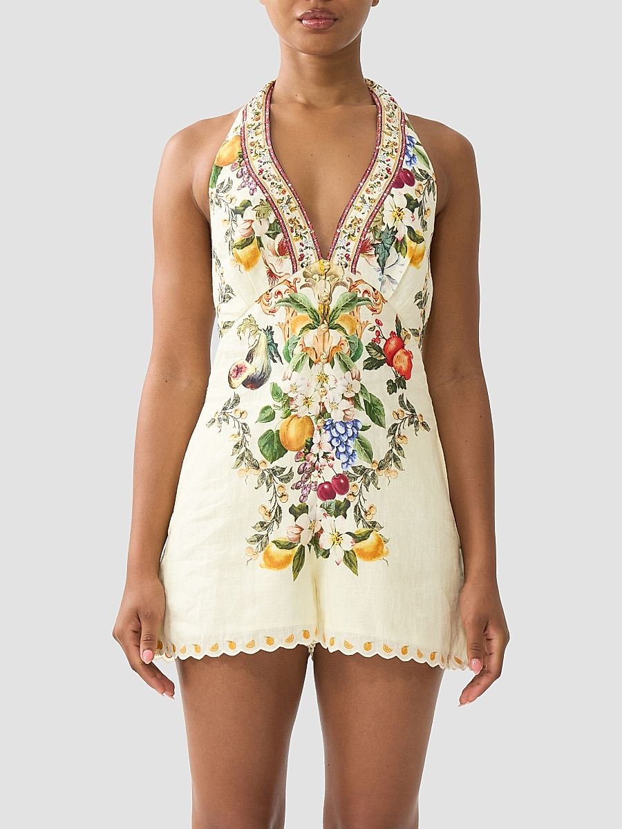 Women's Va Va Vintage Halter Romper - Va Va Vintage - Size Medium