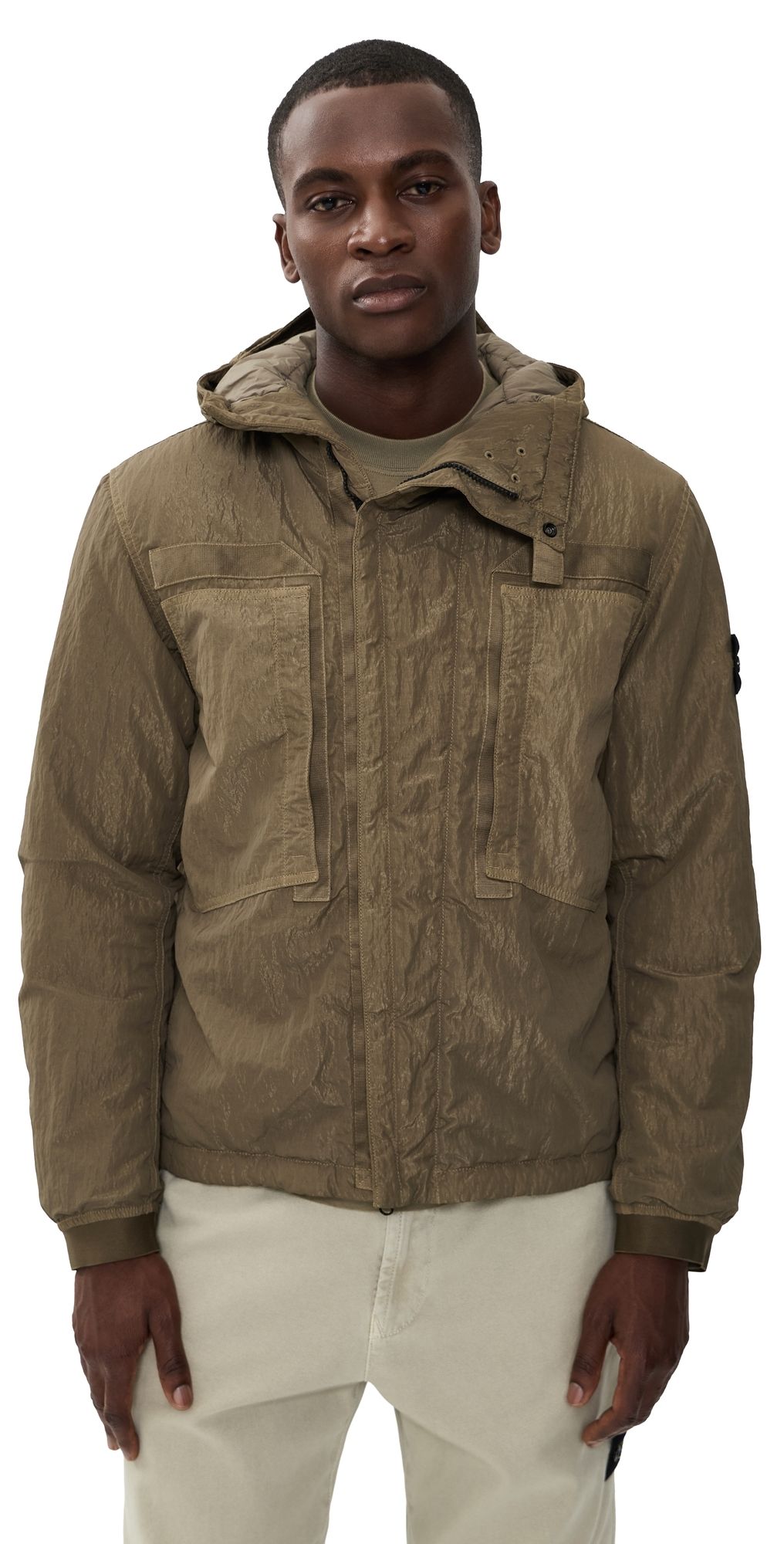 Stone Island Short Hooded Parka Military Green S