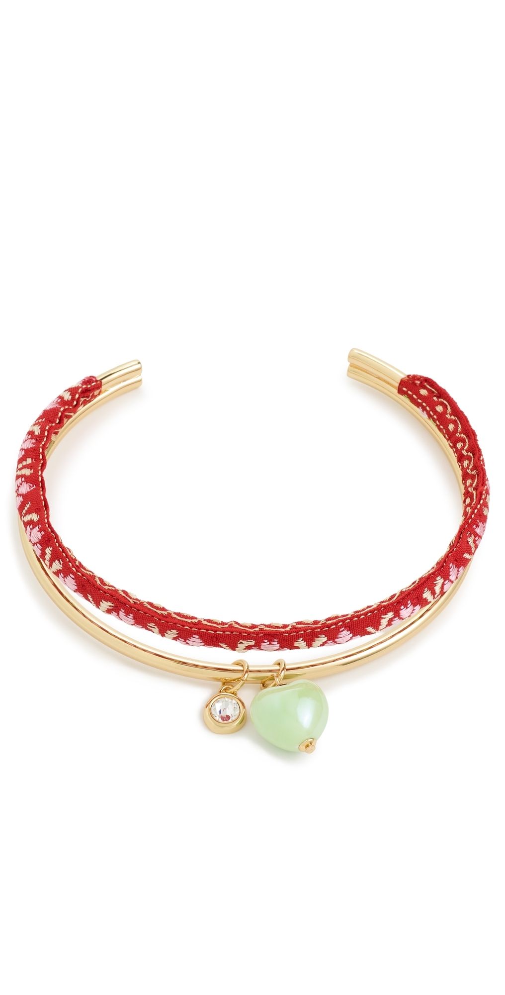 Logan Tay Red Fabric Stacked Collar Necklace Red One Size