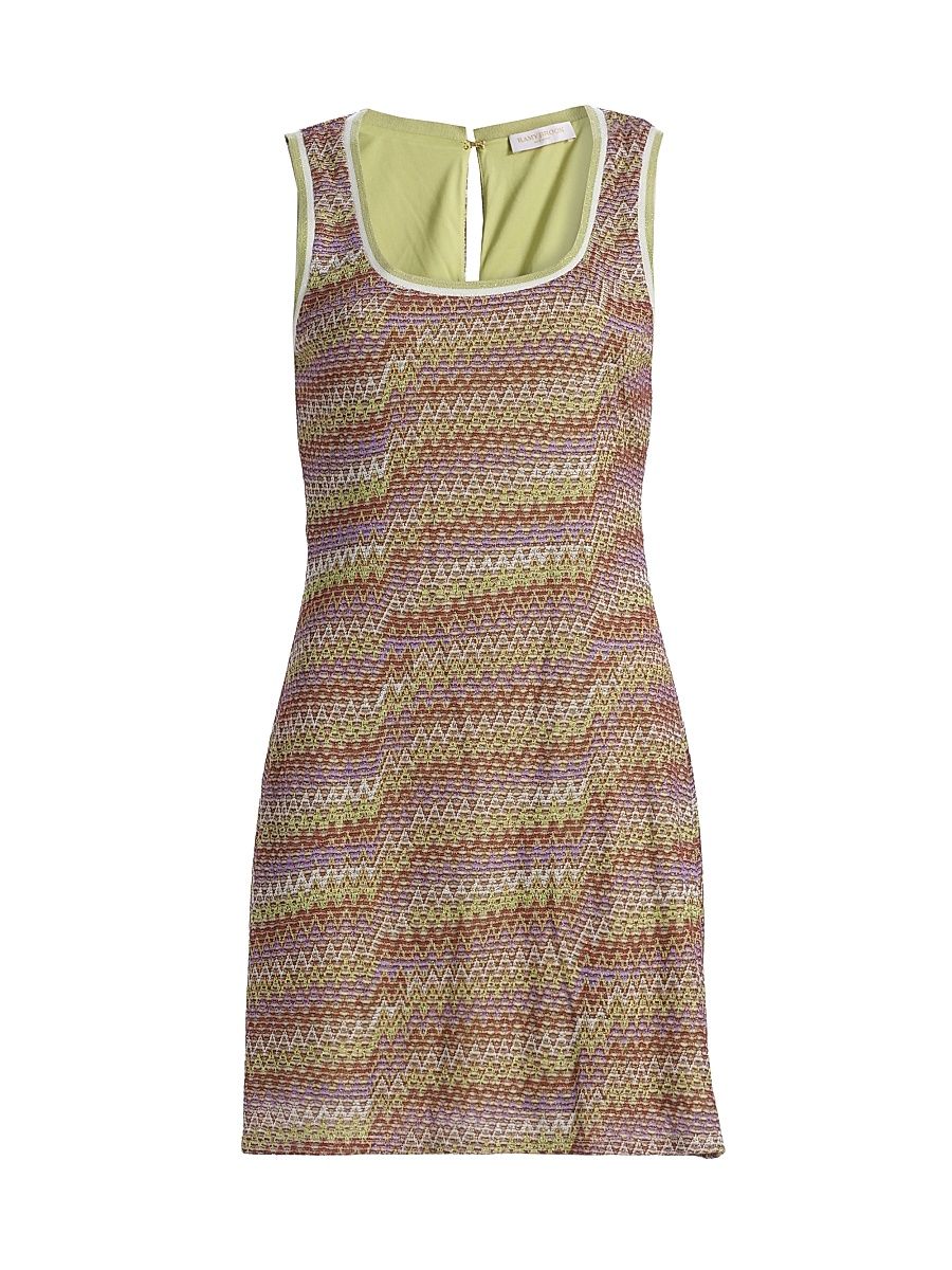 Women's Liora Metallic Weave Minidress - Multi Lurex Knit - Size XL