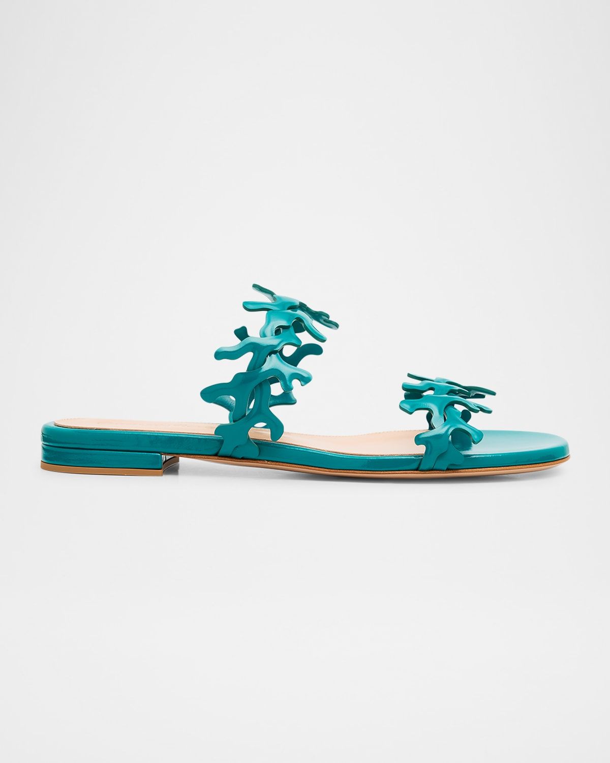 Patent Leather Dual-Strap Flat Sandals