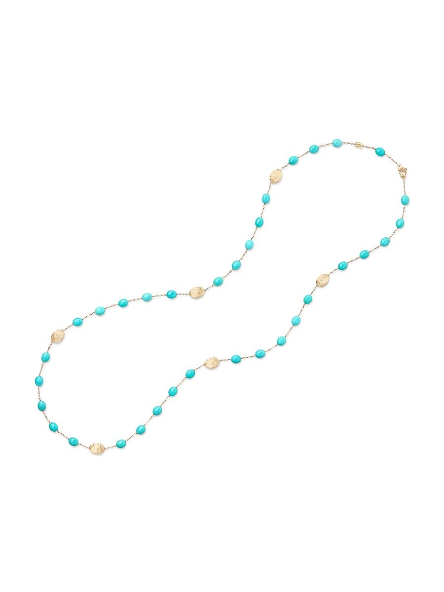Women's Siviglia 18K Yellow Gold & Turquoise Long Necklace - Yellow Gold