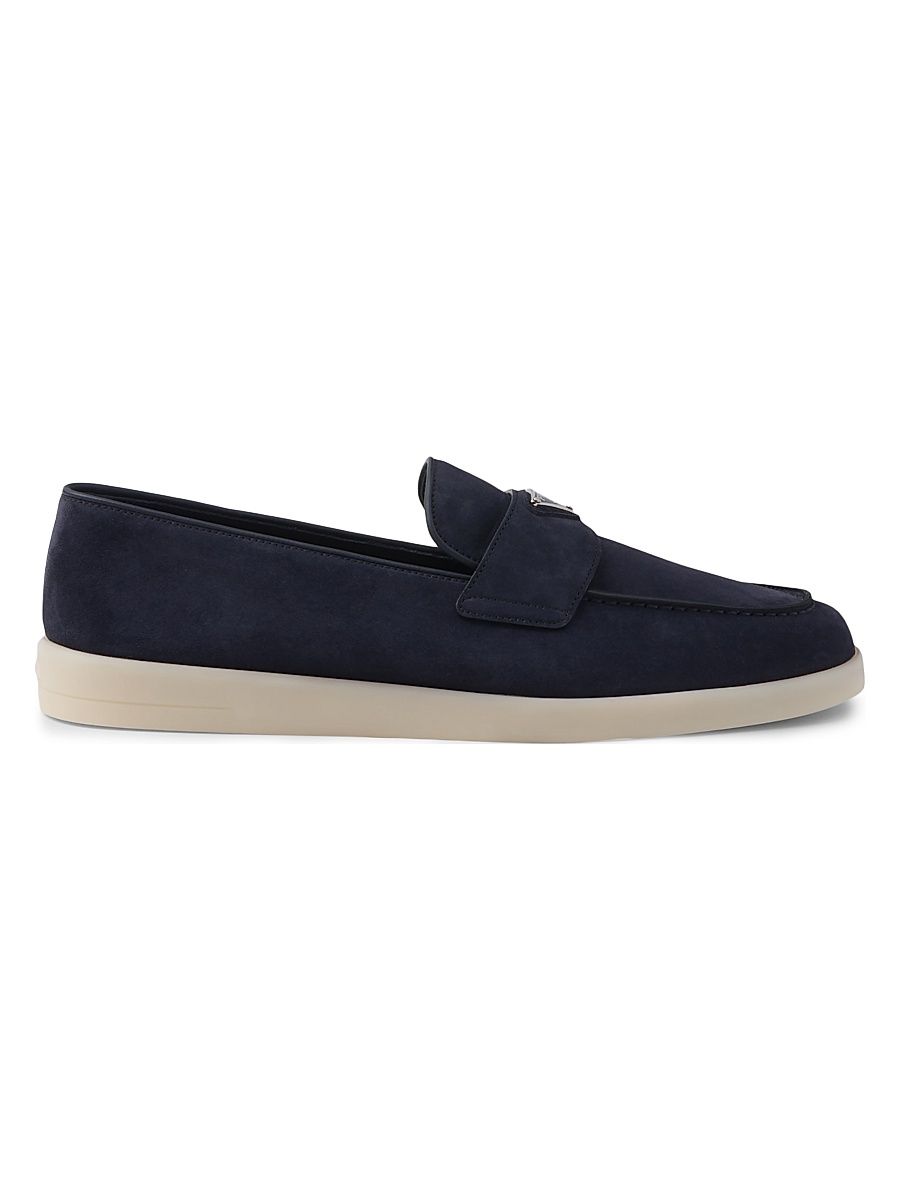 Men's Suede Loafers - Blue - Size 12