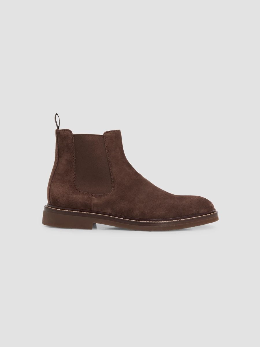 Brunello Cucinelli Men's Suede Chelsea Boots - Moka - Size 9