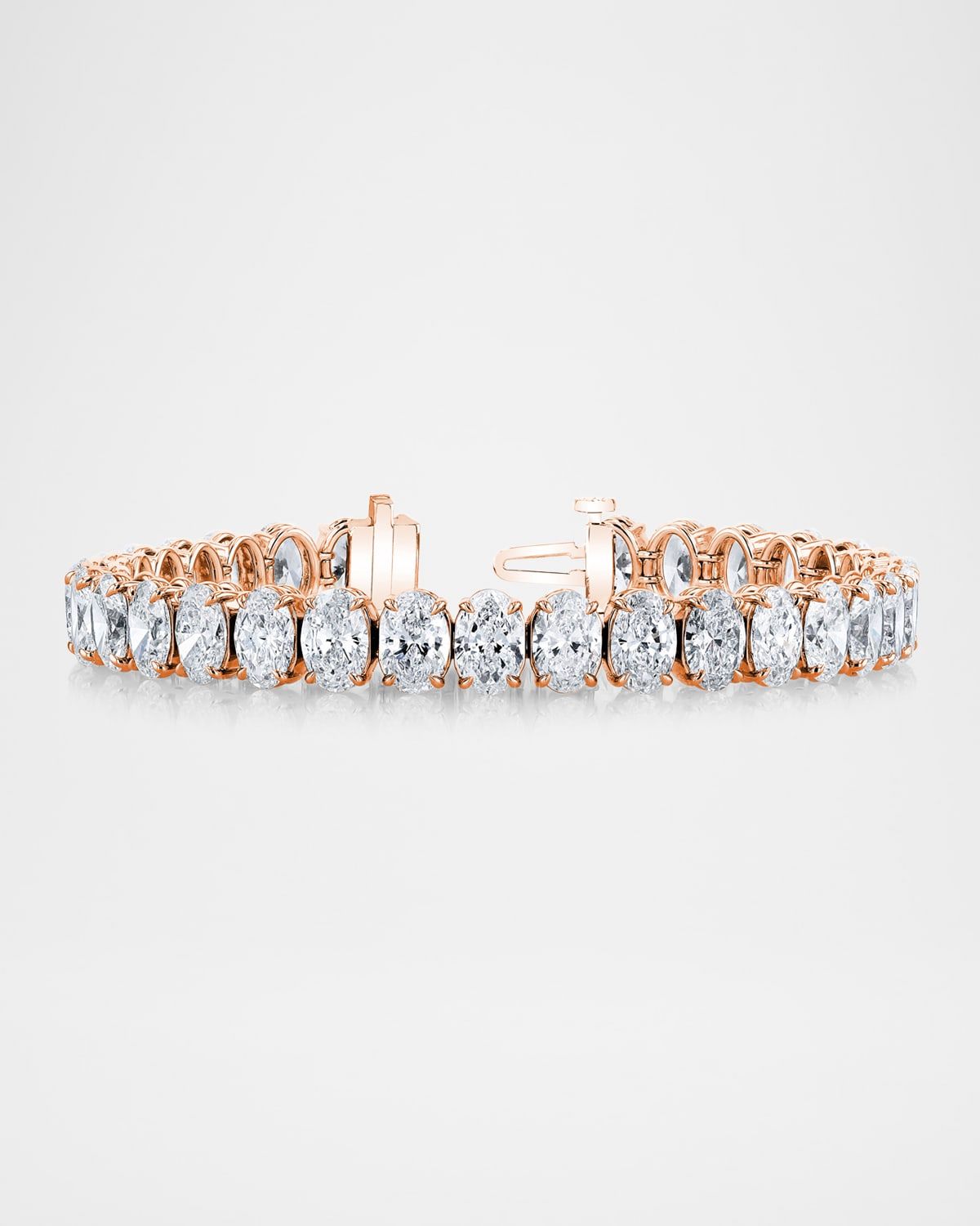 x Danielle Klein 18K Gold North-South Oval-Cut Diamond Bracelet, 7"L, 12.25tcw