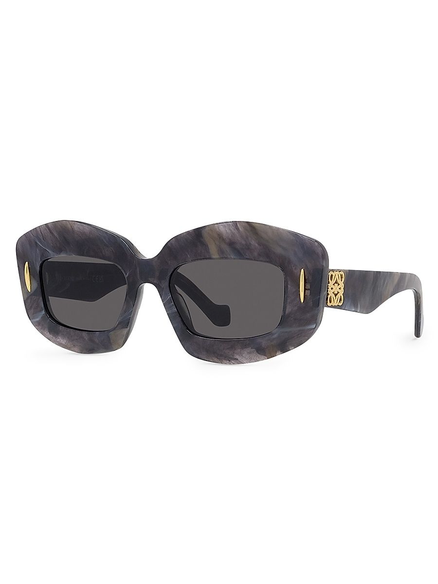 Women's 49MM Rectangular Sunglasses - Black