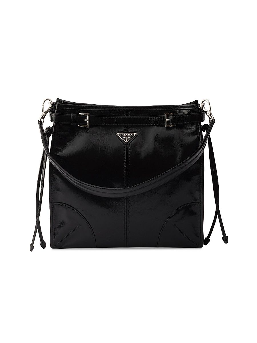 Men's Prada Bonnie Leather Shoulder Bag - Black