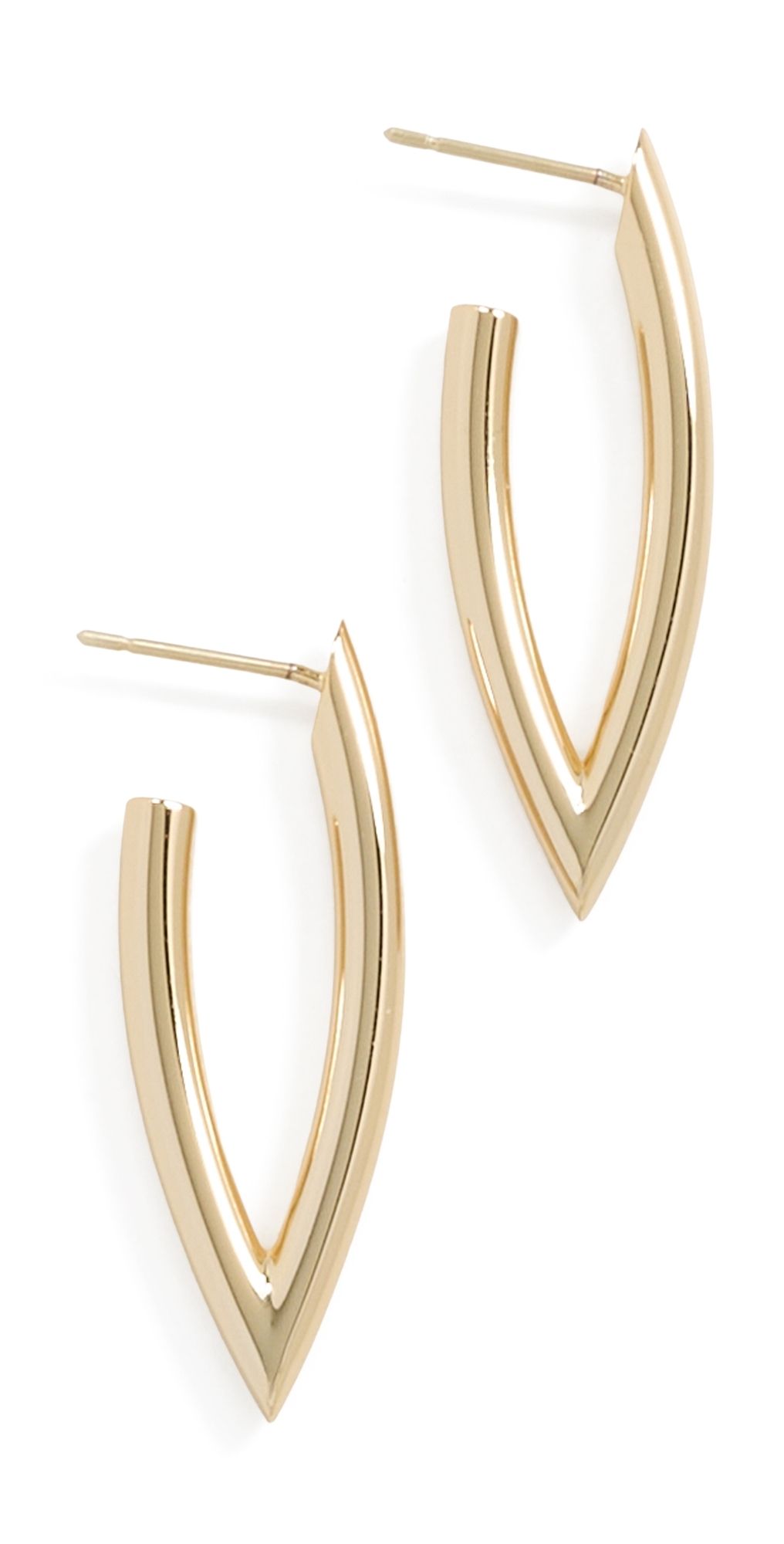 Jennifer Fisher Small Feather Hoop Earrings Gold One Size