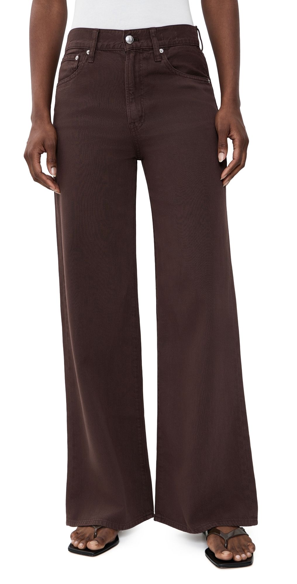 Madewell The Ultimate Wide-Leg Jean in Airy Denim in Burnt Cocoa Cocoa 31