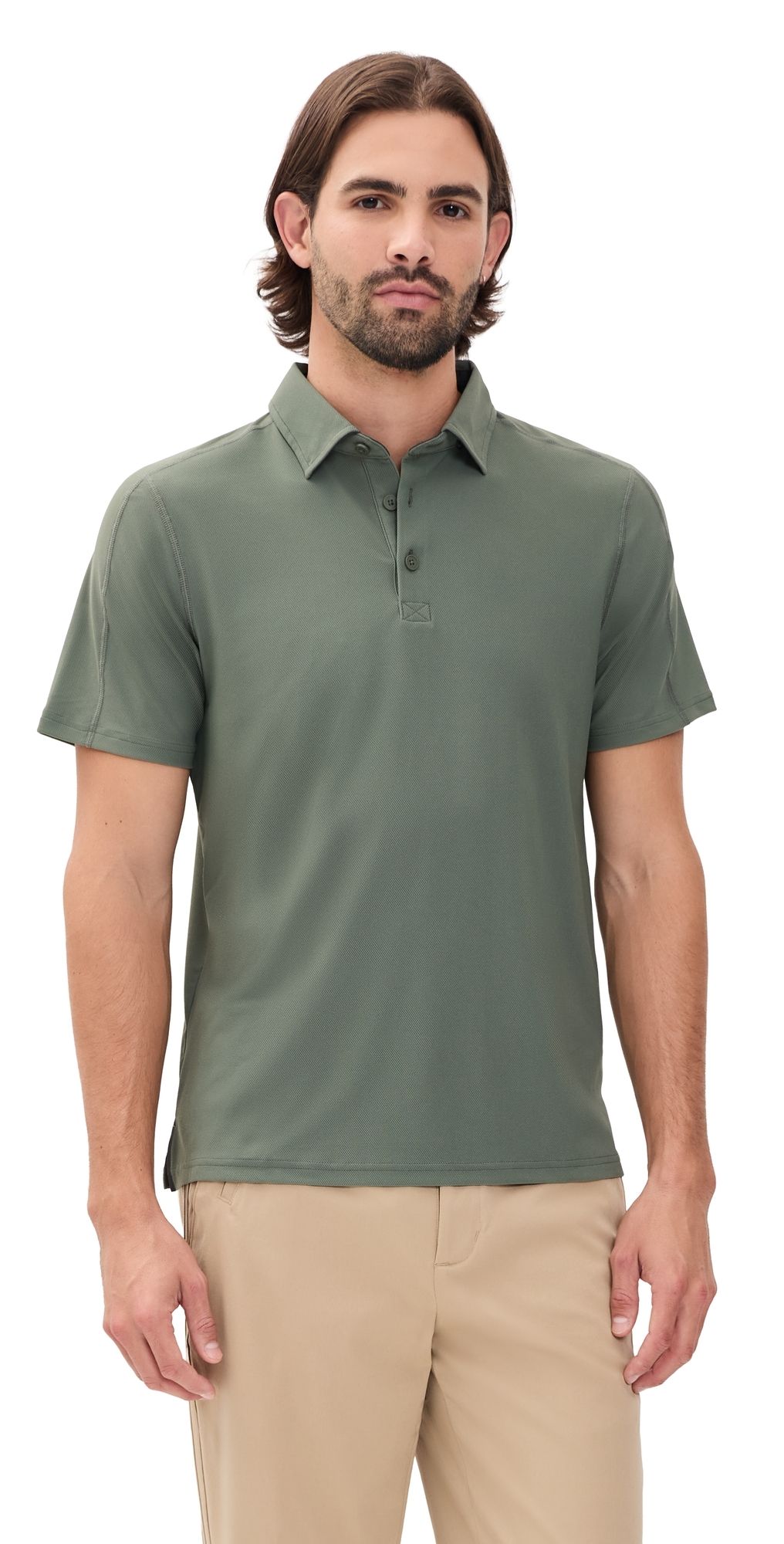 Rhone Regatta Pique Polo Olive Shadow L