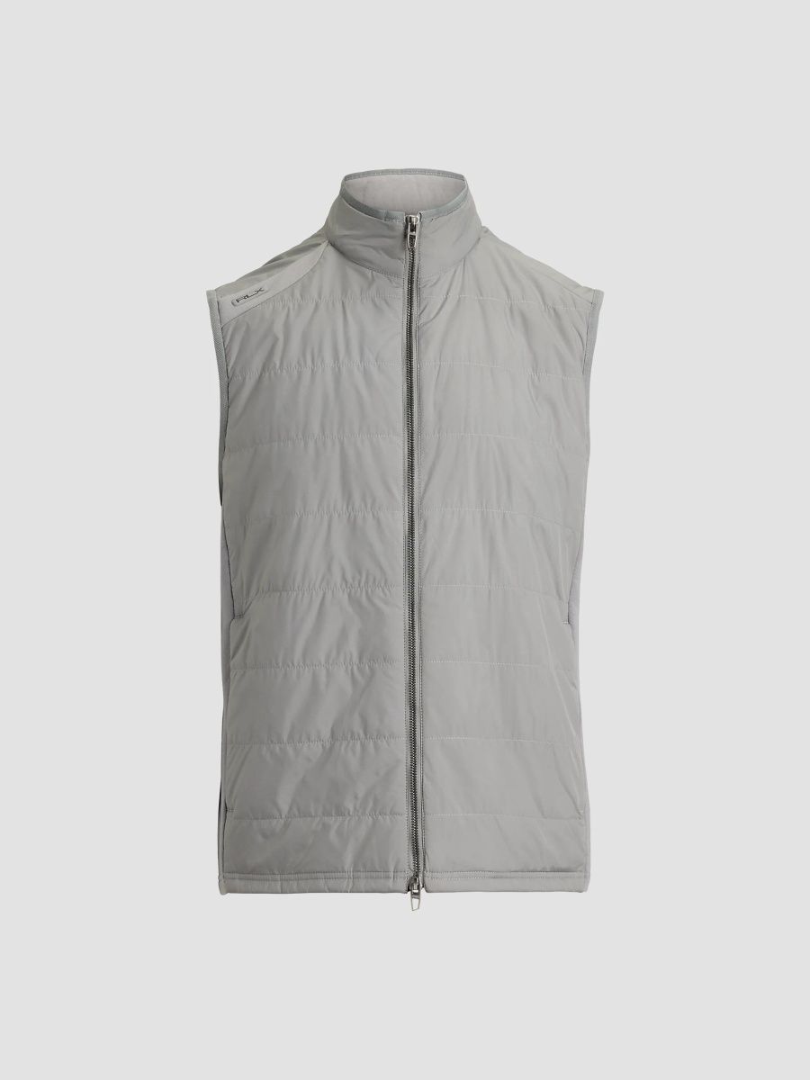 RLX Ralph Lauren Men's Hybrid Full-Zip Vest - Peak Grey - Size XL