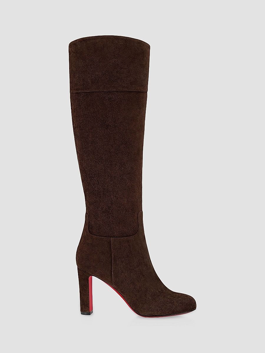 Christian Louboutin Women's Loo Botta 85MM Veau Velours Boots - Cosme - Size 11