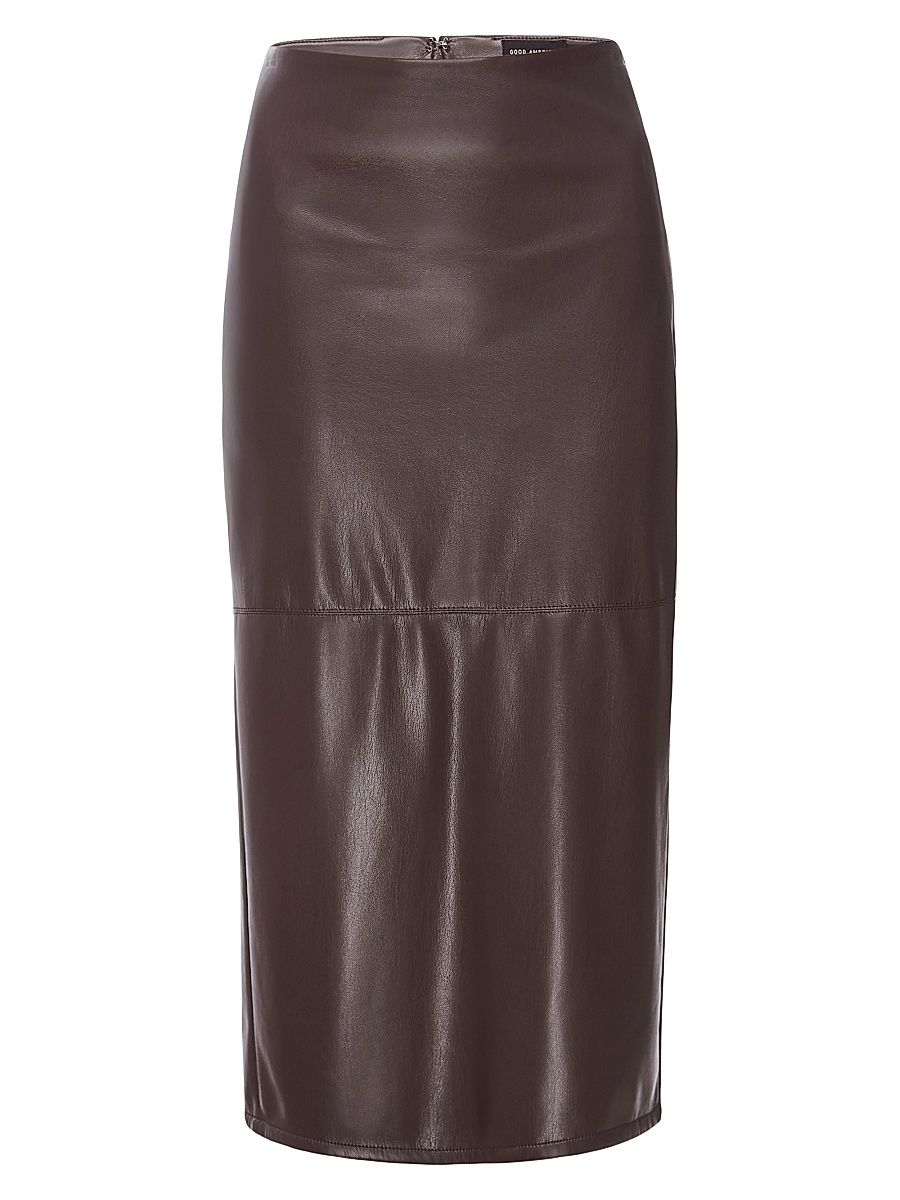 Women's Better Than Leather Midi-Skirt - Bark - Size 6