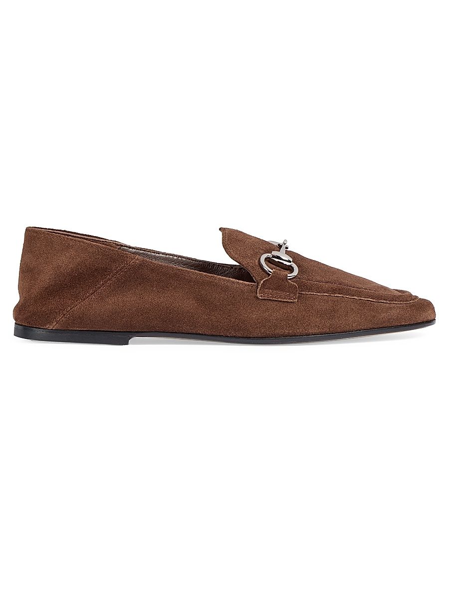 Women's Jordaan Suede Bit Loafers - Dark Brown - Size 9