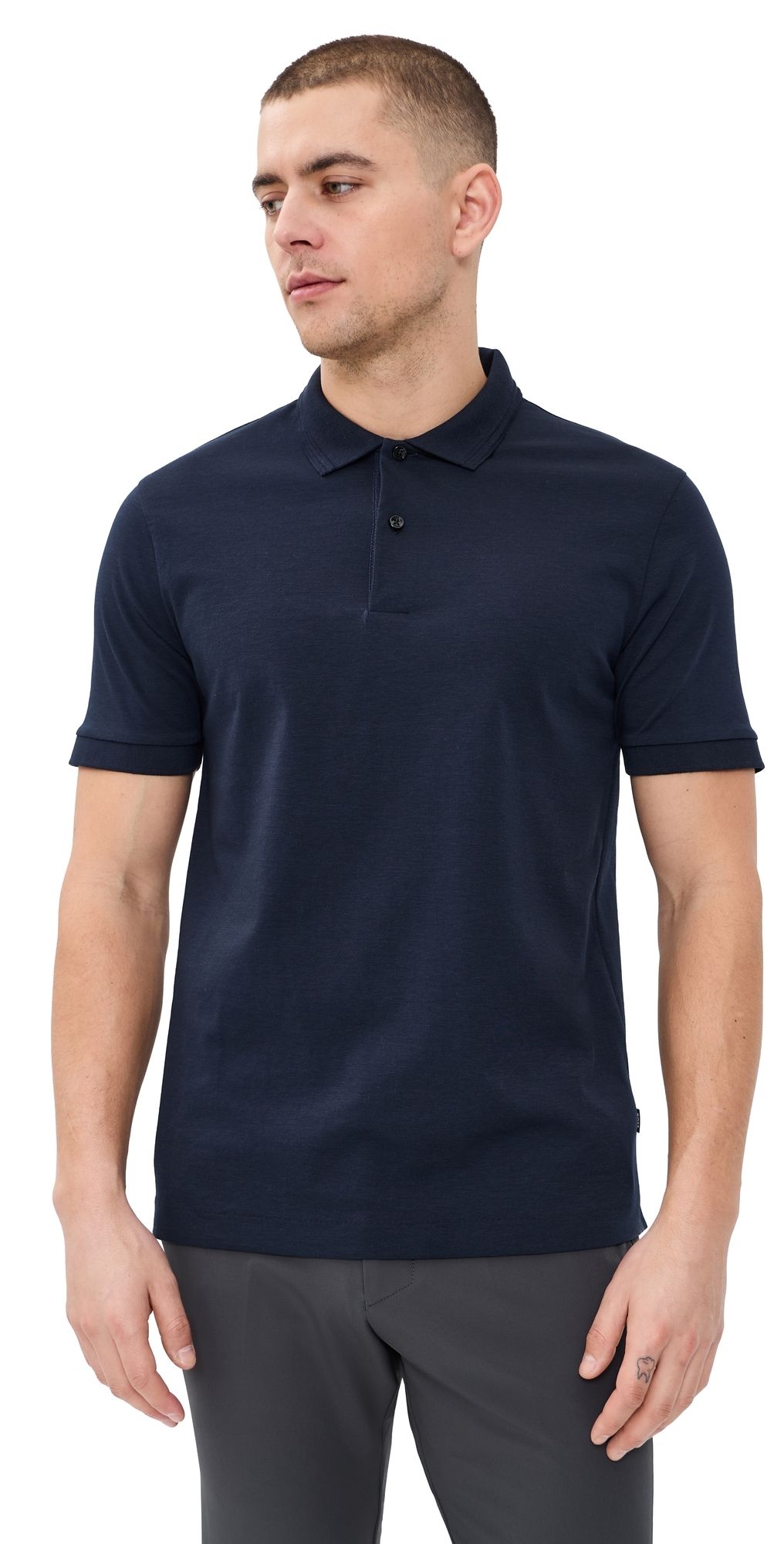 BOSS Parlay Short Sleeve Polo Dark Blue XXL