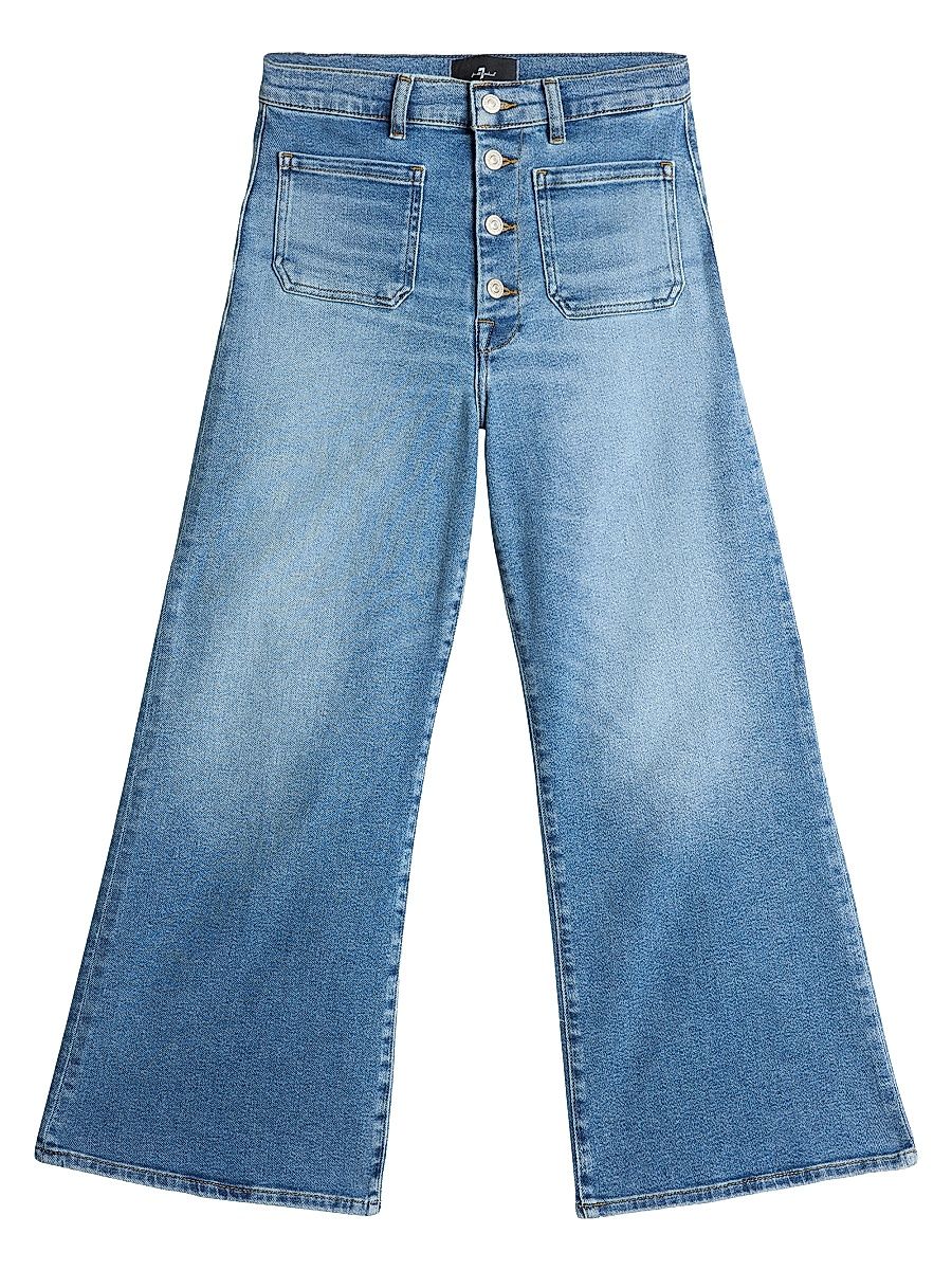 Women's Jo Stretch Ultra High-Rise Wide-Leg Crop Jeans - Fancy - Size 29