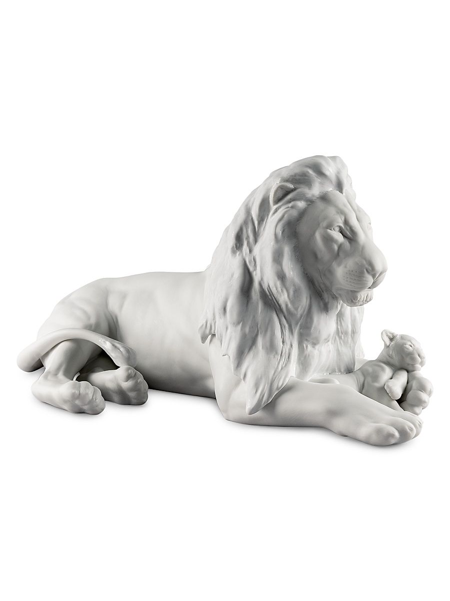 Lion with Cub Figurine