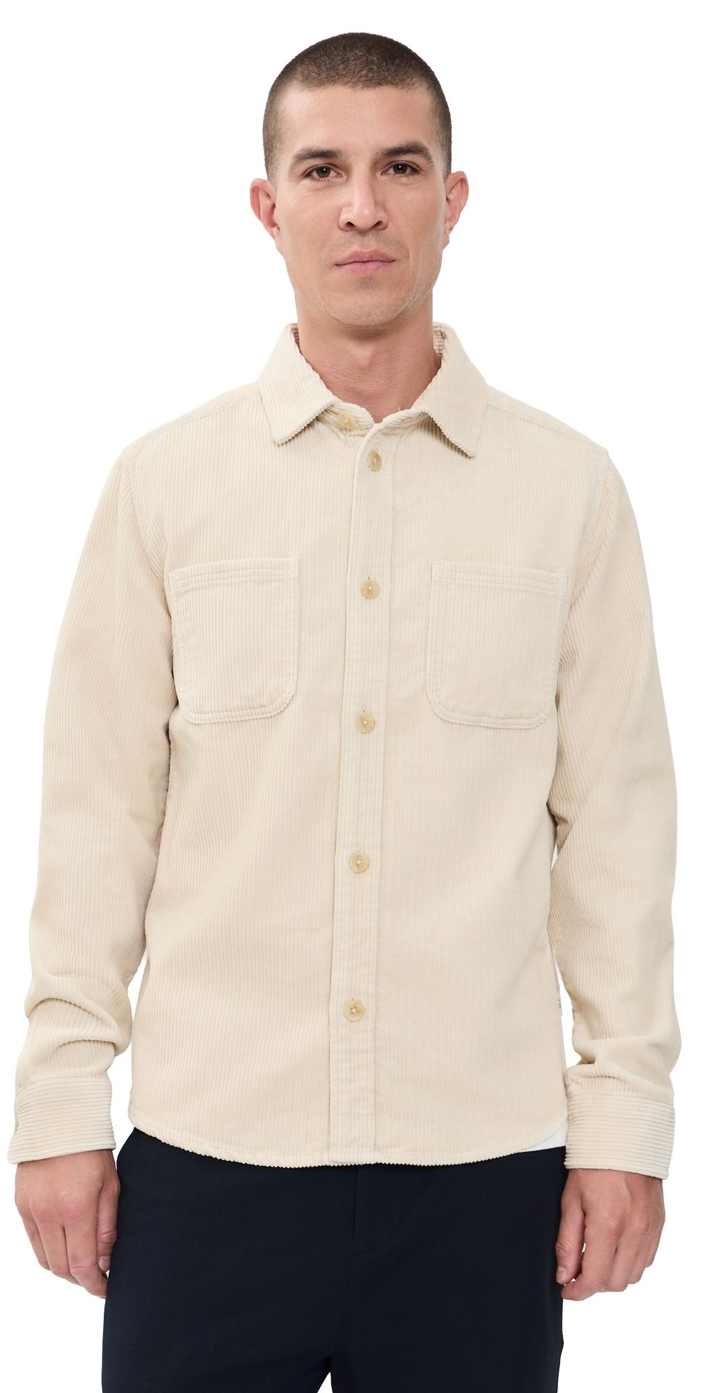 Les Deux Corduroy Overshirt Ivory S