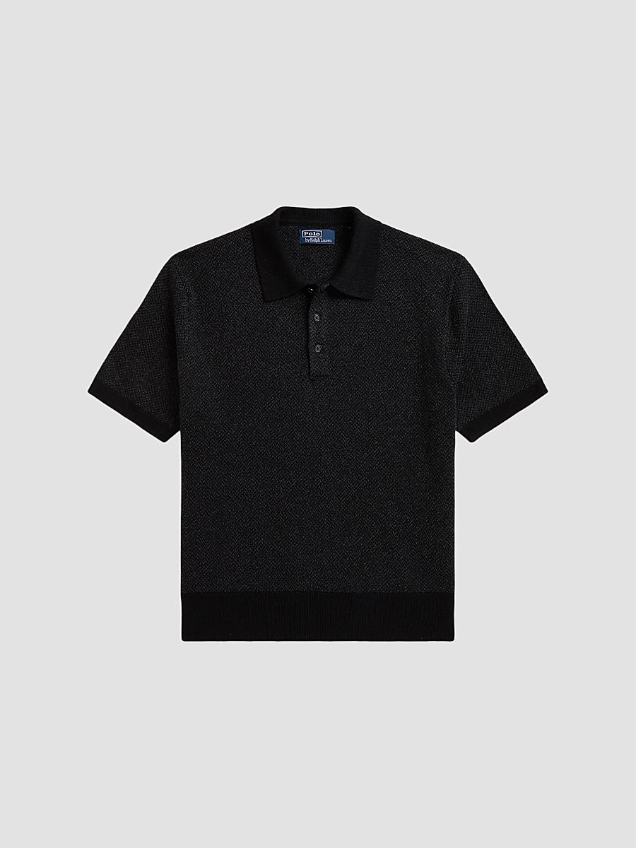 Polo Ralph Lauren Men's Relaxed-Fit Wool Polo-Collar Sweater - Charcoal Combo - Size XXL