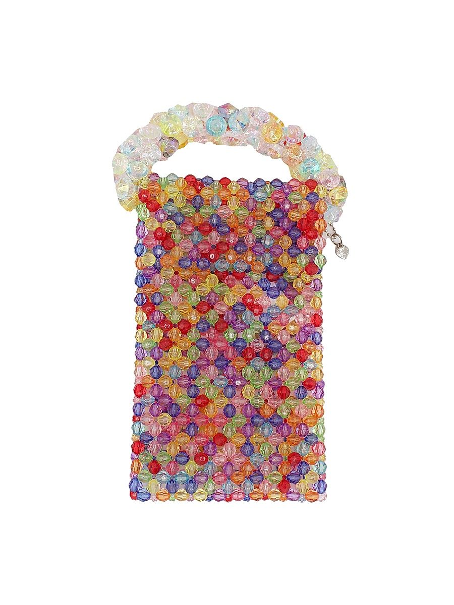 Girl's Bejeweled & Micro Beaded Crossbody Bag