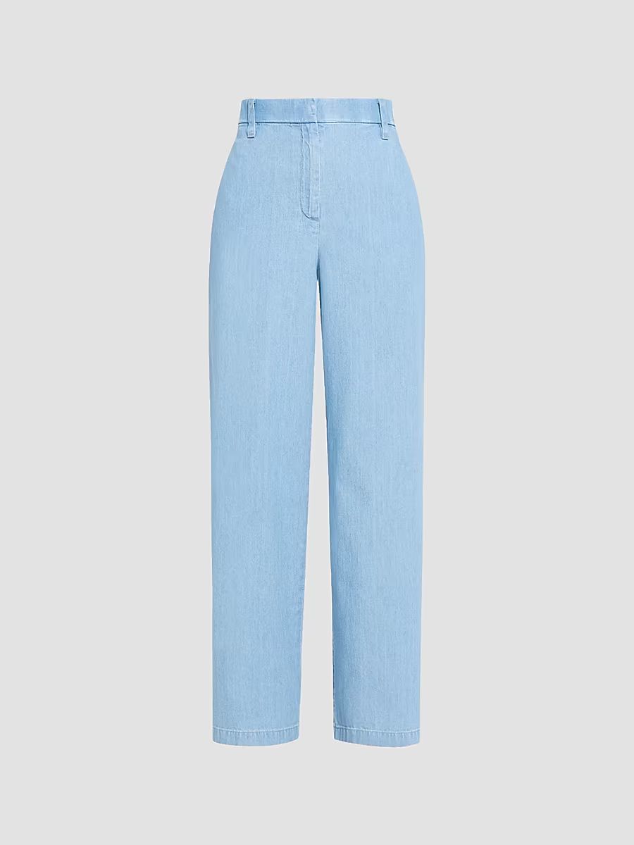 Women's Denim Full-Length Trousers - Light Wash - Size 26